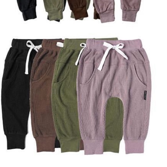 Excellent Condition Little Bipsy Waffle Top and Jogger - Thistle 6-12 Mth - Picture 7 of 8